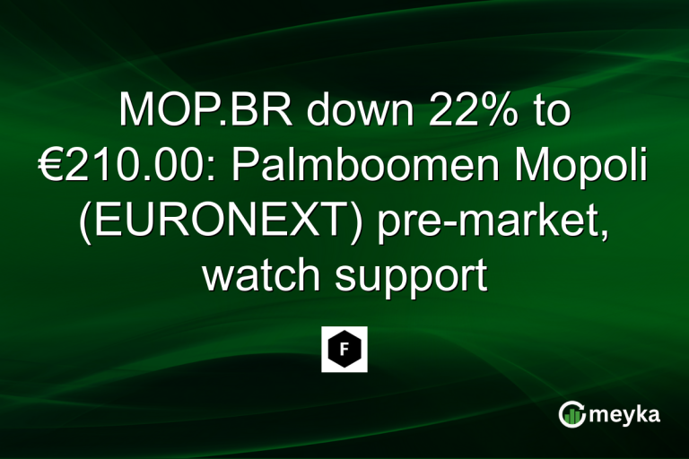 MOP.BR down 22% to €210.00: Palmboomen Mopoli (EURONEXT) pre-market, watch support