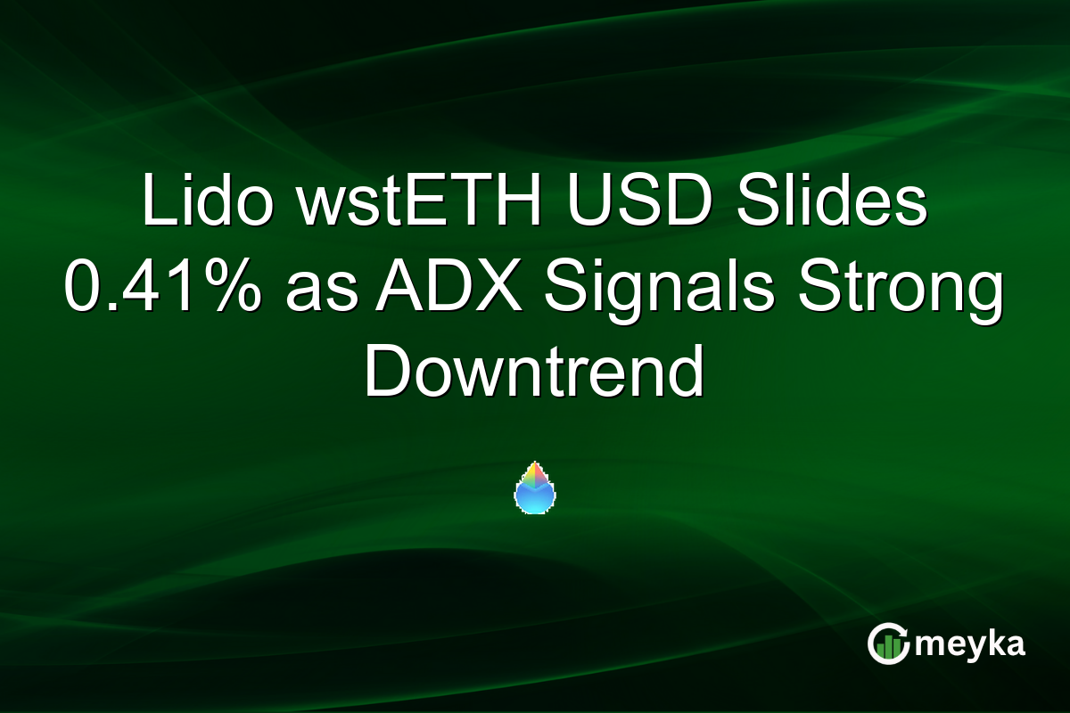Lido wstETH USD Slides 0.41% as ADX Signals Strong Downtrend
