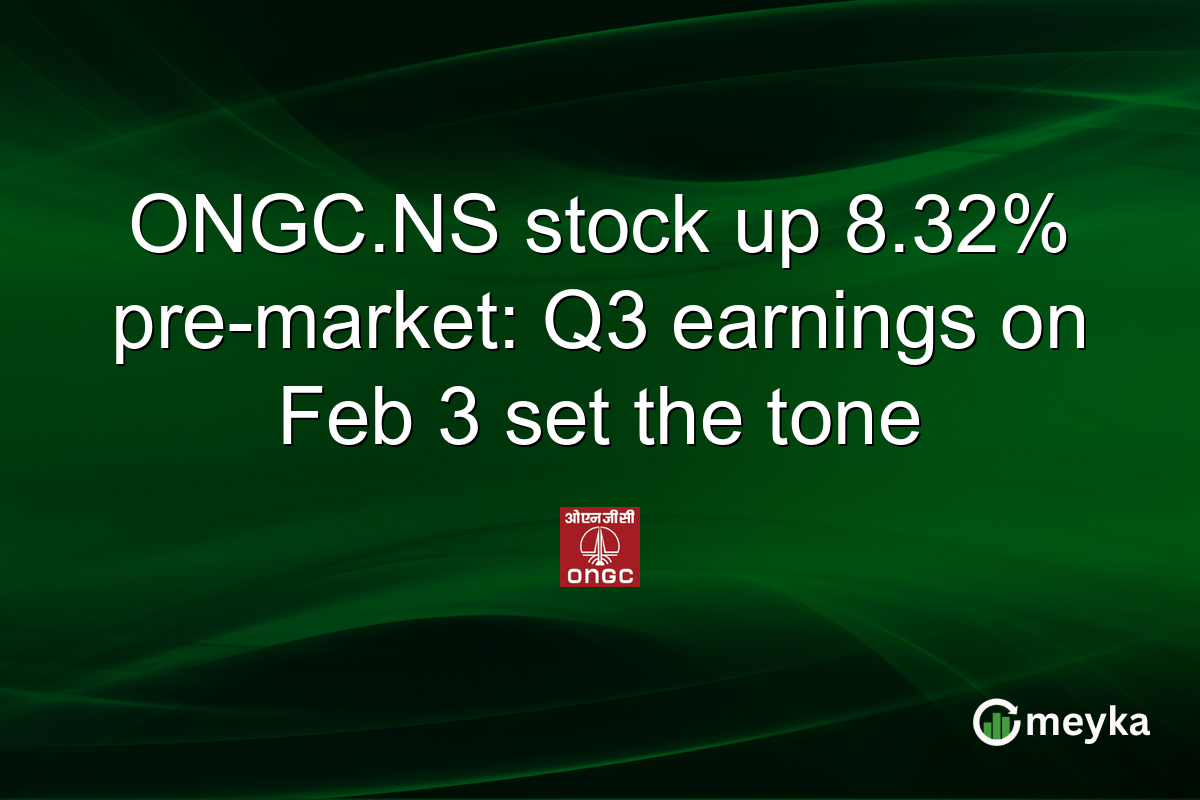 ONGC.NS stock up 8.32% pre-market: Q3 earnings on Feb 3 set the tone