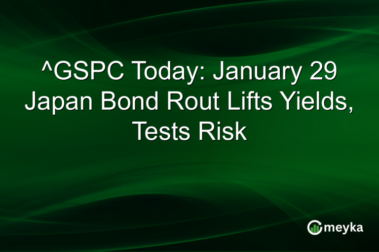 ^GSPC Today: January 29 Japan Bond Rout Lifts Yields, Tests Risk