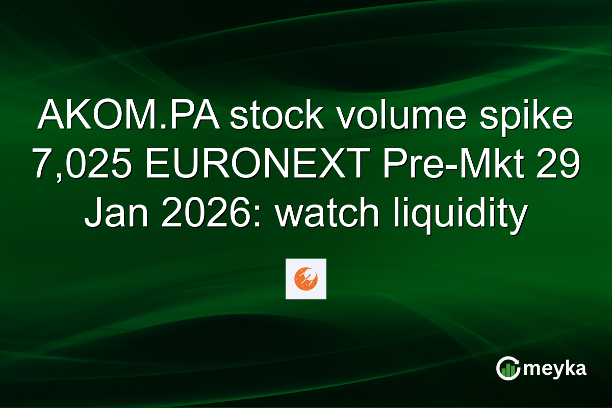 AKOM.PA stock volume spike 7,025 EURONEXT Pre-Mkt 29 Jan 2026: watch liquidity