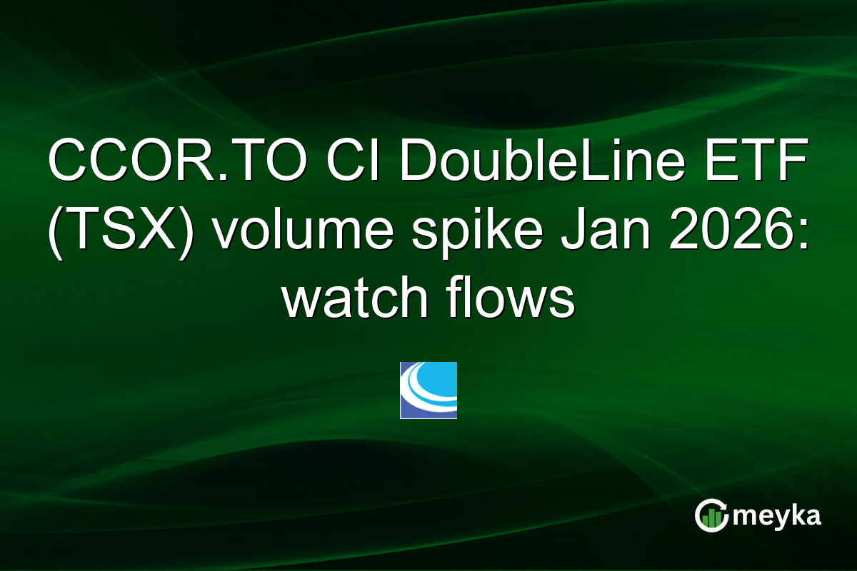 CCOR.TO CI DoubleLine ETF (TSX) volume spike Jan 2026: watch flows