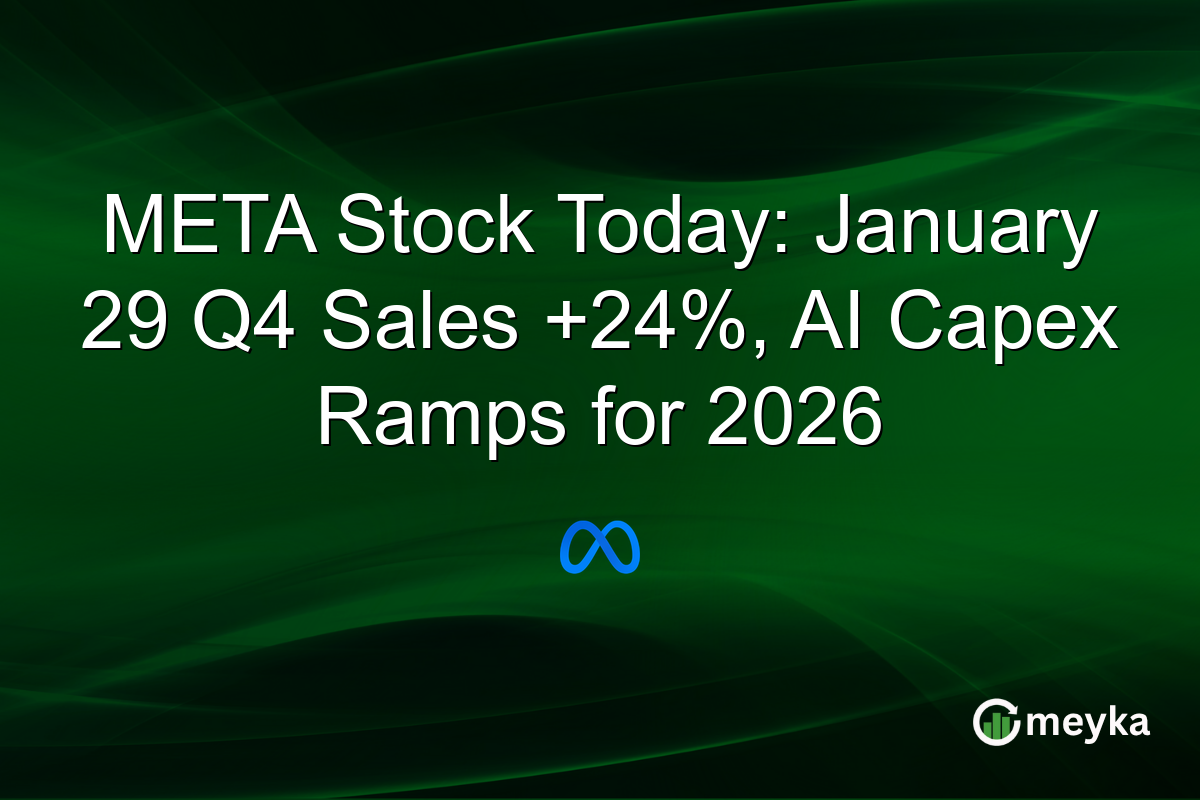 META Stock Today: January 29 Q4 Sales +24%, AI Capex Ramps for 2026
