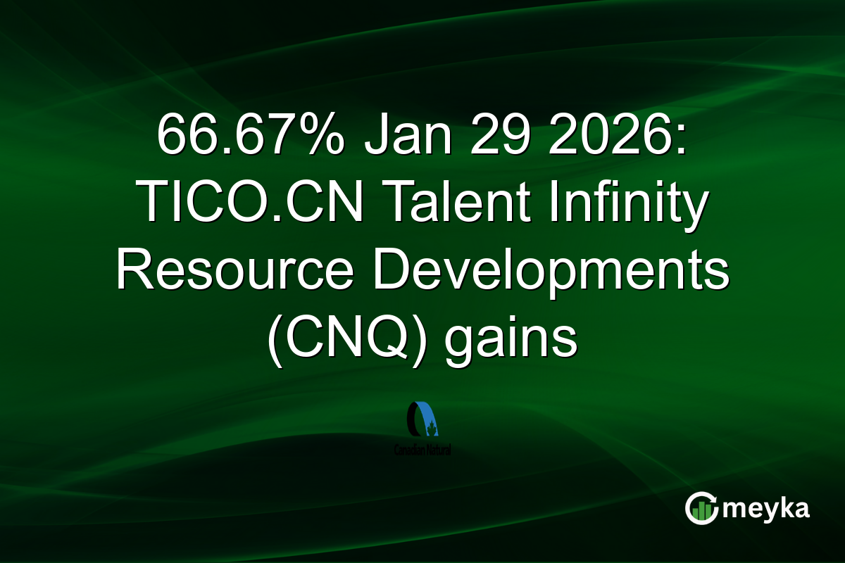 66.67% Jan 29 2026: TICO.CN Talent Infinity Resource Developments (CNQ) gains