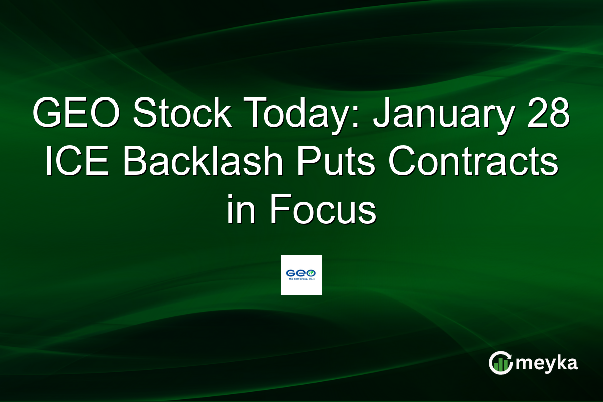 GEO Stock Today: January 28 ICE Backlash Puts Contracts in Focus