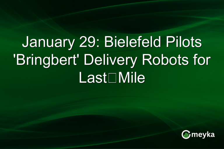 January 29: Bielefeld Pilots 'Bringbert' Delivery Robots for Last‑Mile