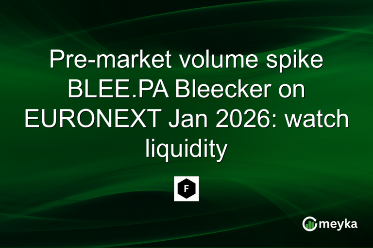 Pre-market volume spike BLEE.PA Bleecker on EURONEXT Jan 2026: watch liquidity