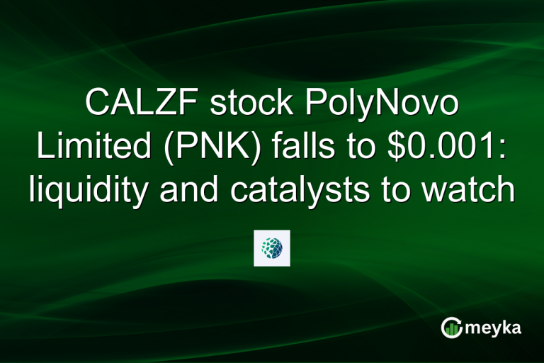 CALZF stock PolyNovo Limited (PNK) falls to $0.001: liquidity and catalysts to watch