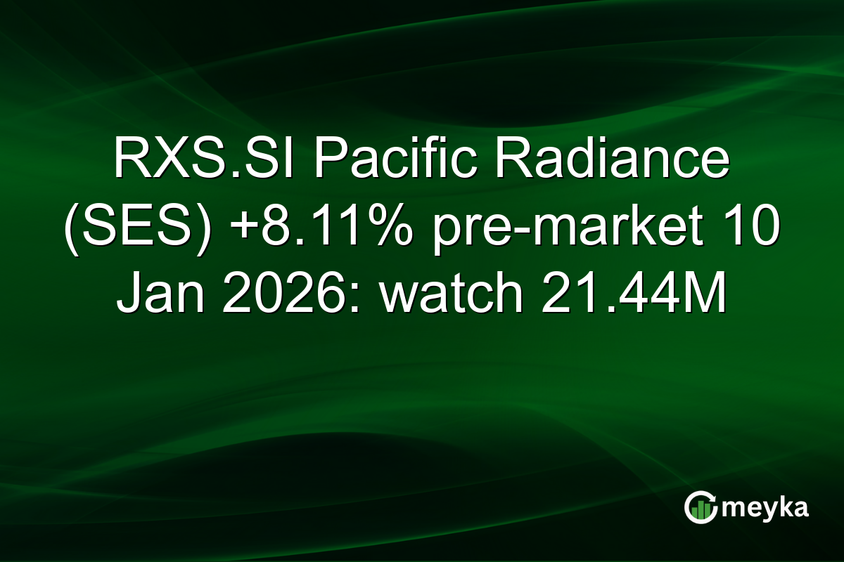 RXS.SI Pacific Radiance (SES) +8.11% pre-market 10 Jan 2026: watch 21.44M
