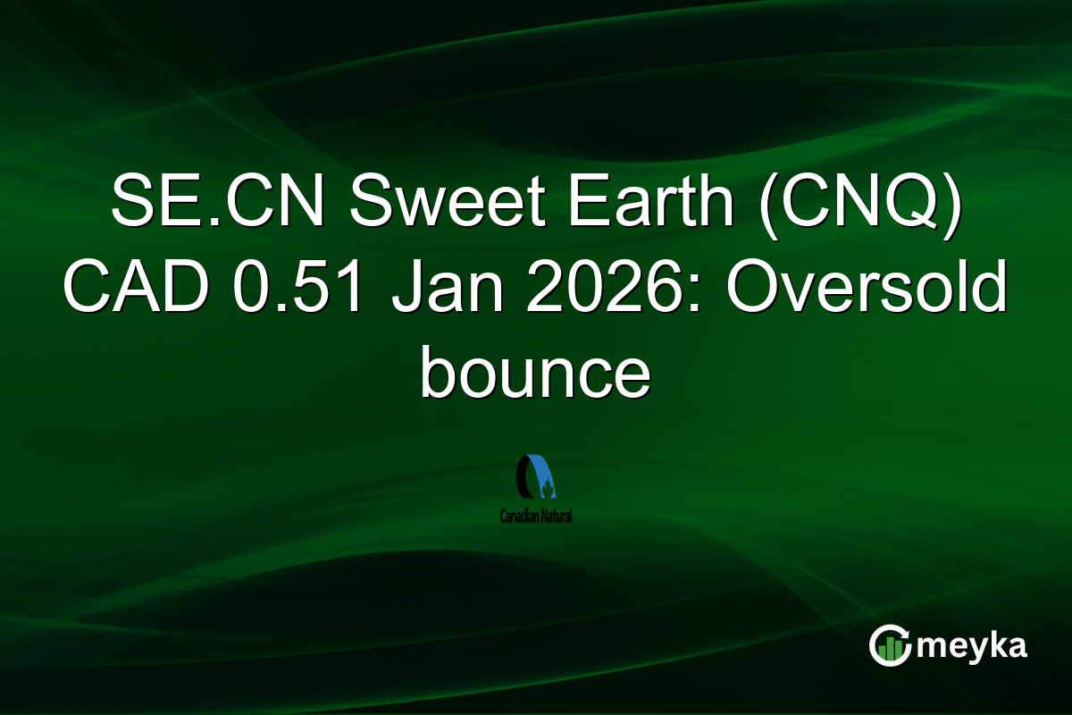 SE.CN Sweet Earth (CNQ) CAD 0.51 Jan 2026: Oversold bounce
