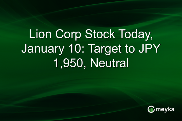Lion Corp Stock Today, January 10: Target to JPY 1,950, Neutral