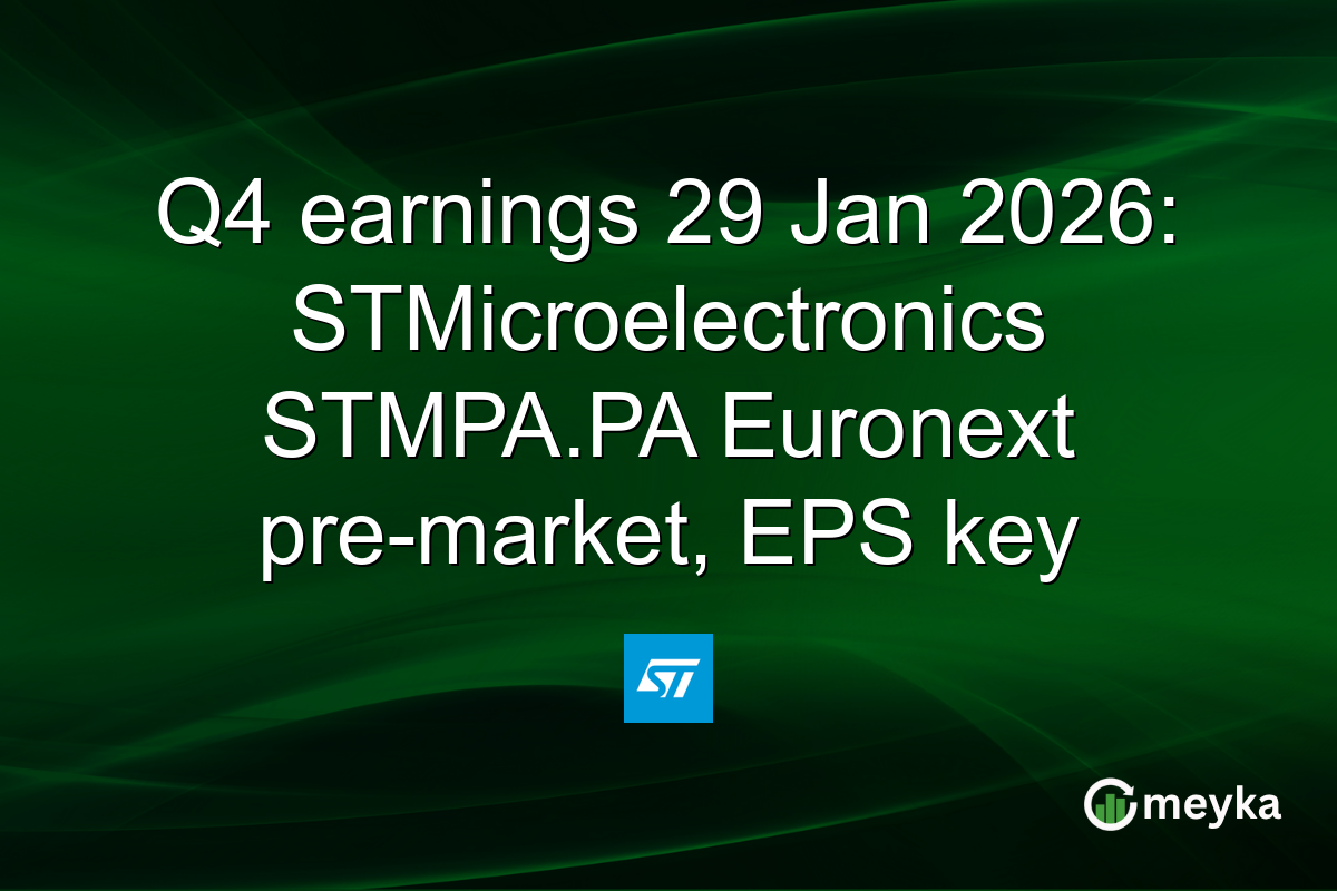 Q4 earnings 29 Jan 2026: STMicroelectronics STMPA.PA Euronext pre-market, EPS key