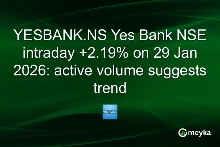 YESBANK.NS Yes Bank NSE intraday +2.19% on 29 Jan 2026: active volume suggests trend
