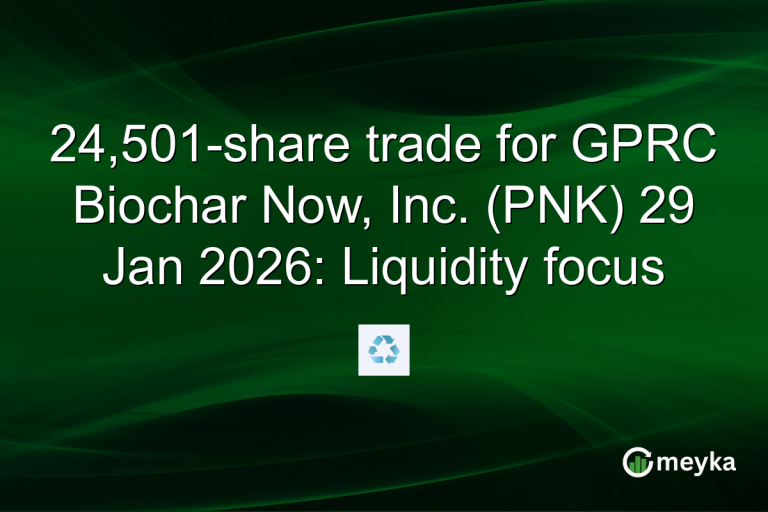 24,501-share trade for GPRC Biochar Now, Inc. (PNK) 29 Jan 2026: Liquidity focus