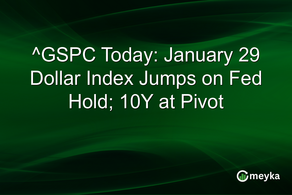 ^GSPC Today: January 29 Dollar Index Jumps on Fed Hold; 10Y at Pivot