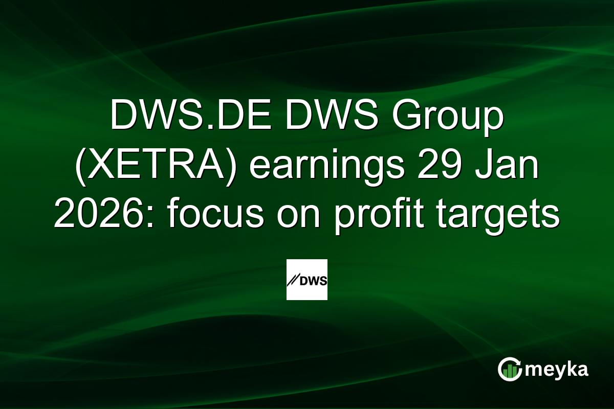 DWS.DE DWS Group (XETRA) earnings 29 Jan 2026: focus on profit targets