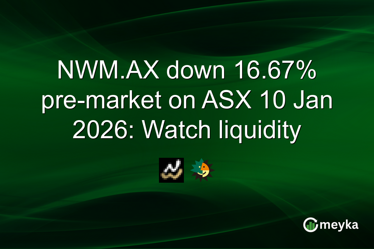 NWM.AX down 16.67% pre-market on ASX 10 Jan 2026: Watch liquidity
