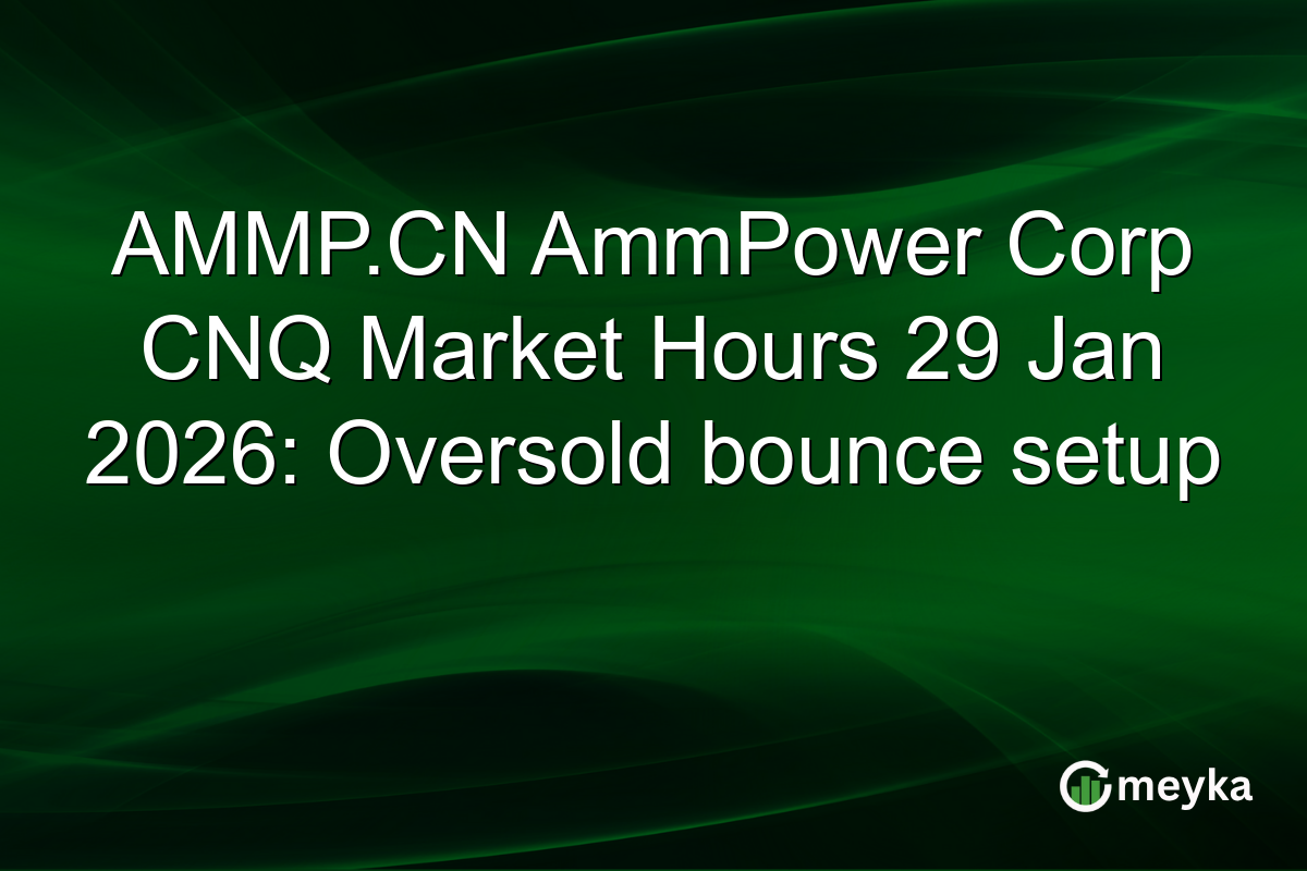 AMMP.CN AmmPower Corp CNQ Market Hours 29 Jan 2026: Oversold bounce setup