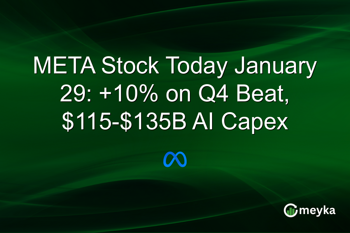 META Stock Today January 29: +10% on Q4 Beat, $115-$135B AI Capex