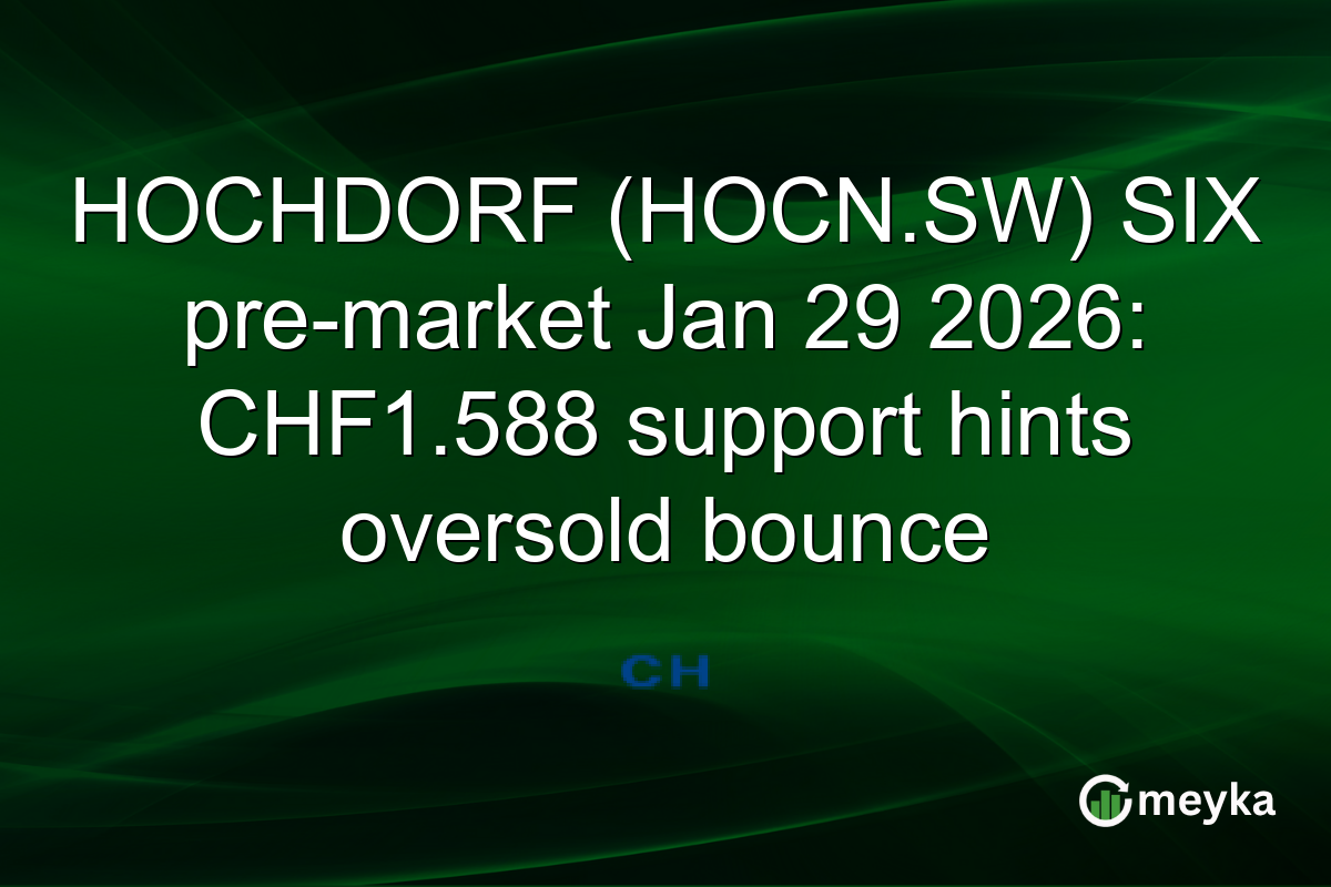 HOCHDORF (HOCN.SW) SIX pre-market Jan 29 2026: CHF1.588 support hints oversold bounce