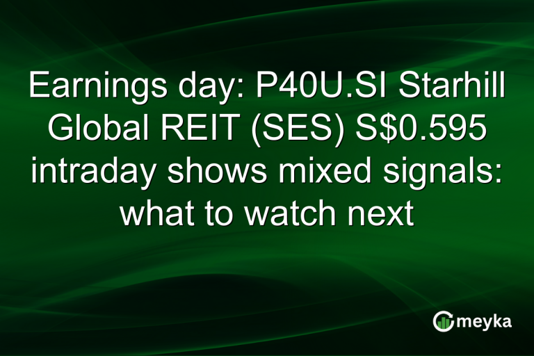 Earnings day: P40U.SI Starhill Global REIT (SES) S$0.595 intraday shows mixed signals: what to watch next