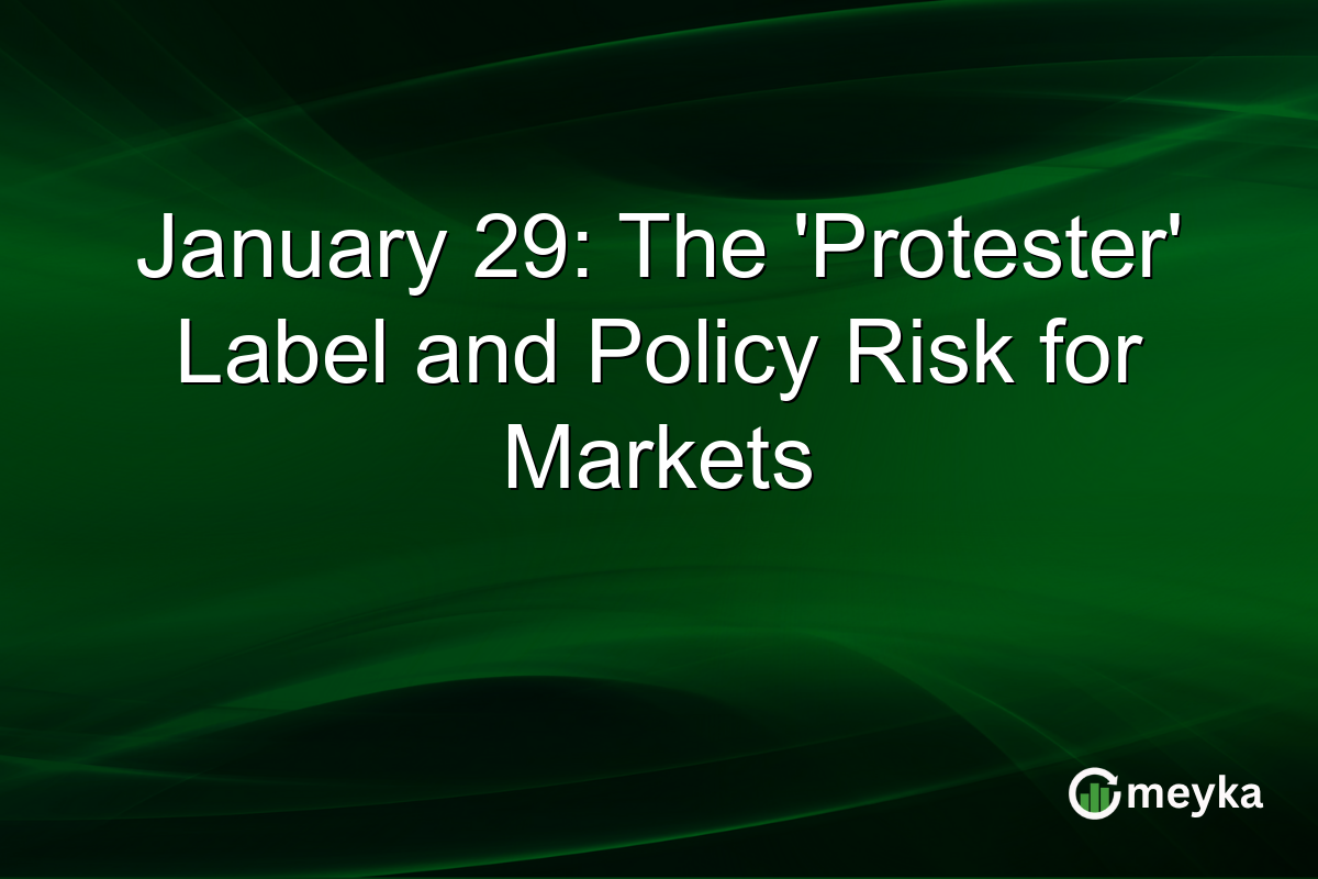January 29: The 'Protester' Label and Policy Risk for Markets