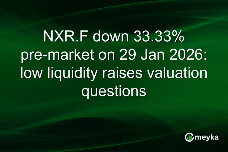 NXR.F down 33.33% pre-market on 29 Jan 2026: low liquidity raises valuation questions