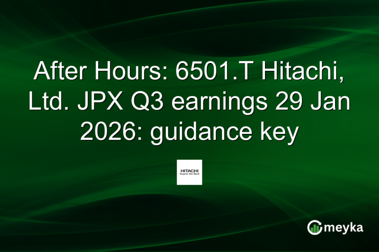 After Hours: 6501.T Hitachi, Ltd. JPX Q3 earnings 29 Jan 2026: guidance key