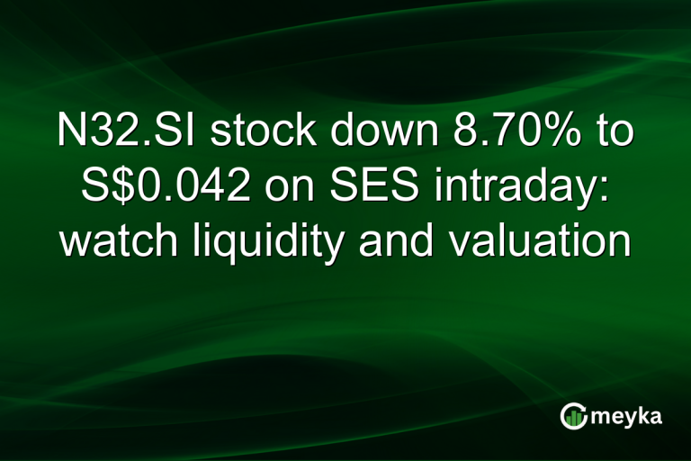 N32.SI stock down 8.70% to S$0.042 on SES intraday: watch liquidity and valuation