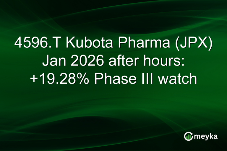 4596.T Kubota Pharma (JPX) Jan 2026 after hours: +19.28% Phase III watch