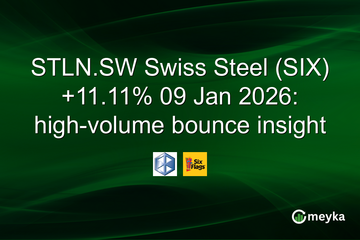 STLN.SW Swiss Steel (SIX) +11.11% 09 Jan 2026: high-volume bounce insight