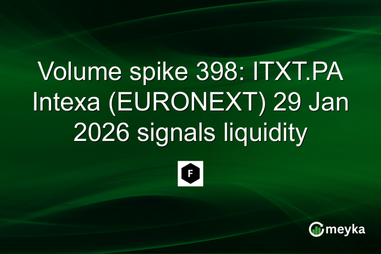 Volume spike 398: ITXT.PA Intexa (EURONEXT) 29 Jan 2026 signals liquidity