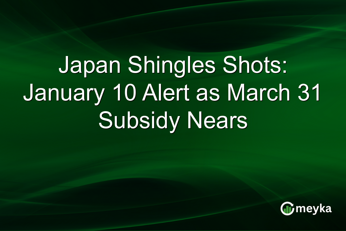 Japan Shingles Shots: January 10 Alert as March 31 Subsidy Nears