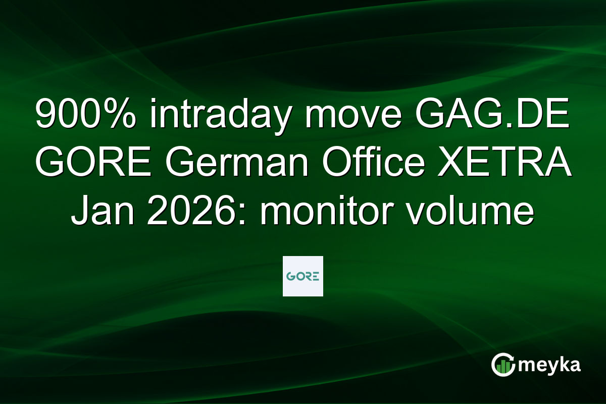 900% intraday move GAG.DE GORE German Office XETRA Jan 2026: monitor volume