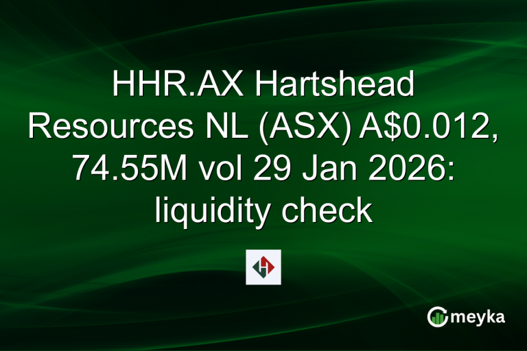 HHR.AX Hartshead Resources NL (ASX) A$0.012, 74.55M vol 29 Jan 2026: liquidity check