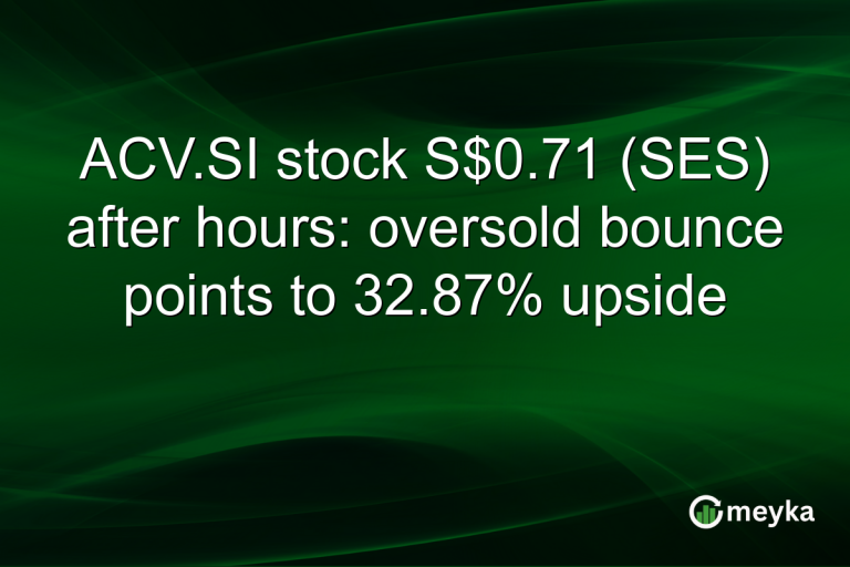 ACV.SI stock S$0.71 (SES) after hours: oversold bounce points to 32.87% upside