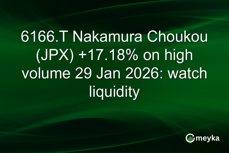 6166.T Nakamura Choukou (JPX) +17.18% on high volume 29 Jan 2026: watch liquidity