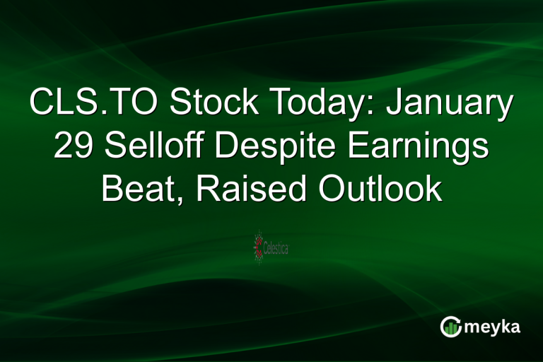 CLS.TO Stock Today: January 29 Selloff Despite Earnings Beat, Raised Outlook