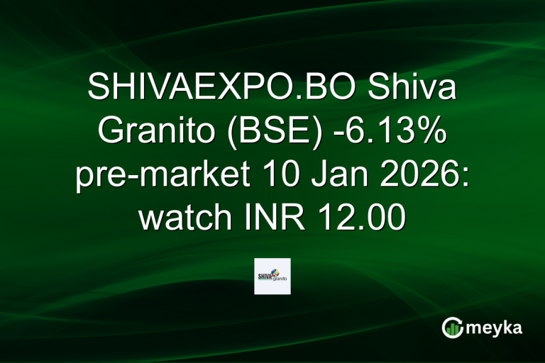 SHIVAEXPO.BO Shiva Granito (BSE) -6.13% pre-market 10 Jan 2026: watch INR 12.00