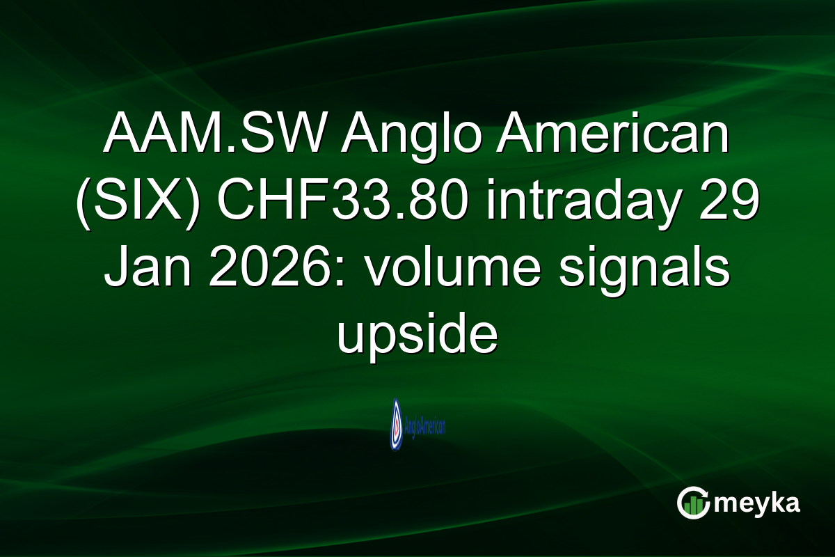 AAM.SW Anglo American (SIX) CHF33.80 intraday 29 Jan 2026: volume signals upside