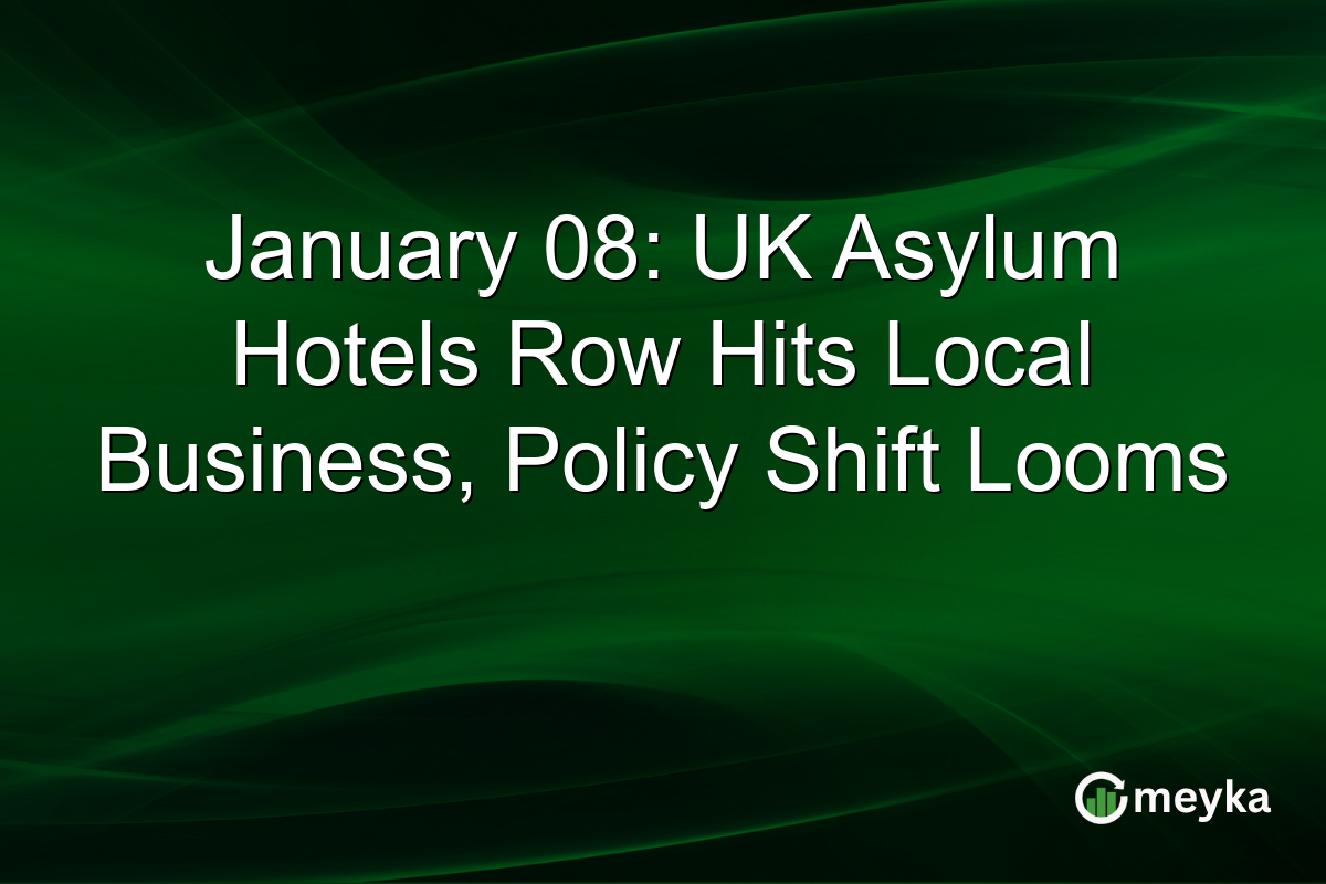 January 08: UK Asylum Hotels Row Hits Local Business, Policy Shift Looms