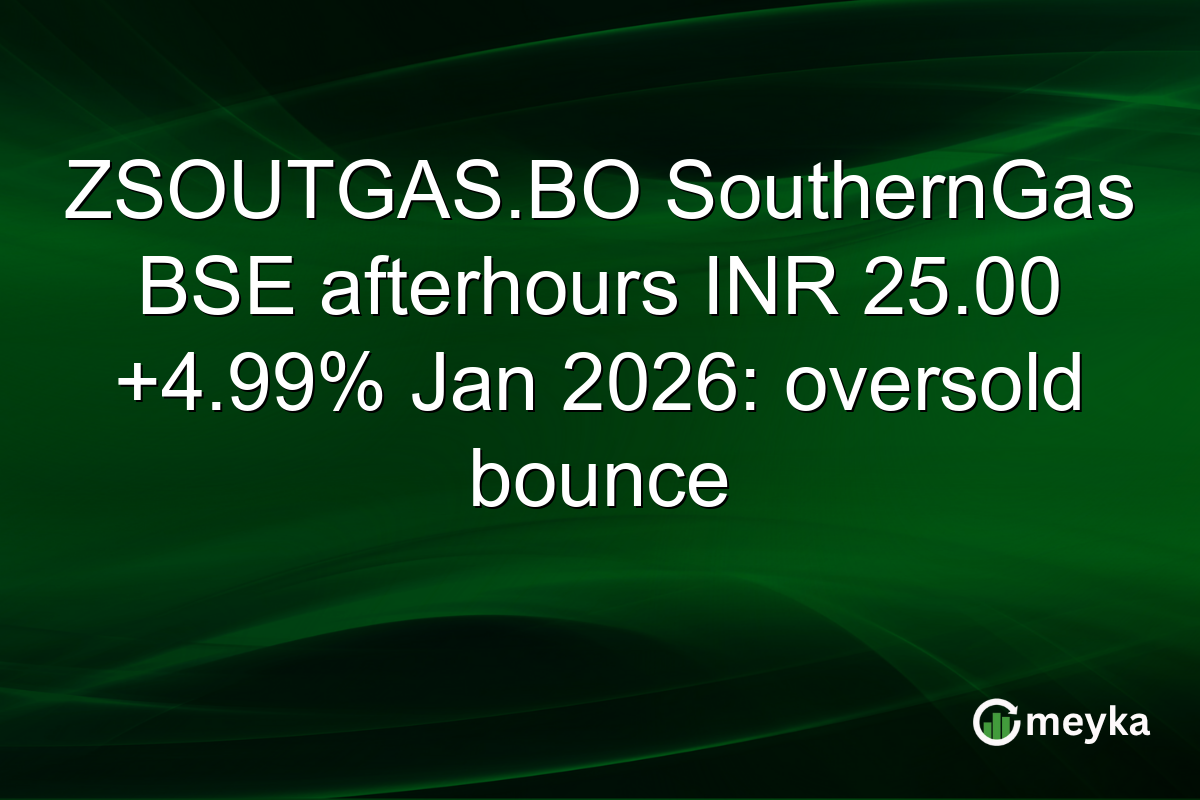 ZSOUTGAS.BO SouthernGas BSE afterhours INR 25.00 +4.99% Jan 2026: oversold bounce
