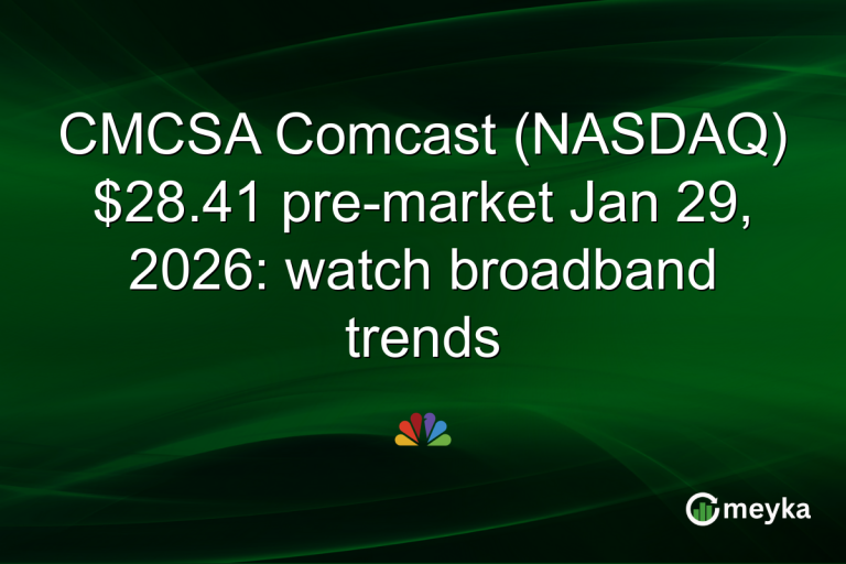 CMCSA Comcast (NASDAQ) $28.41 pre-market Jan 29, 2026: watch broadband trends