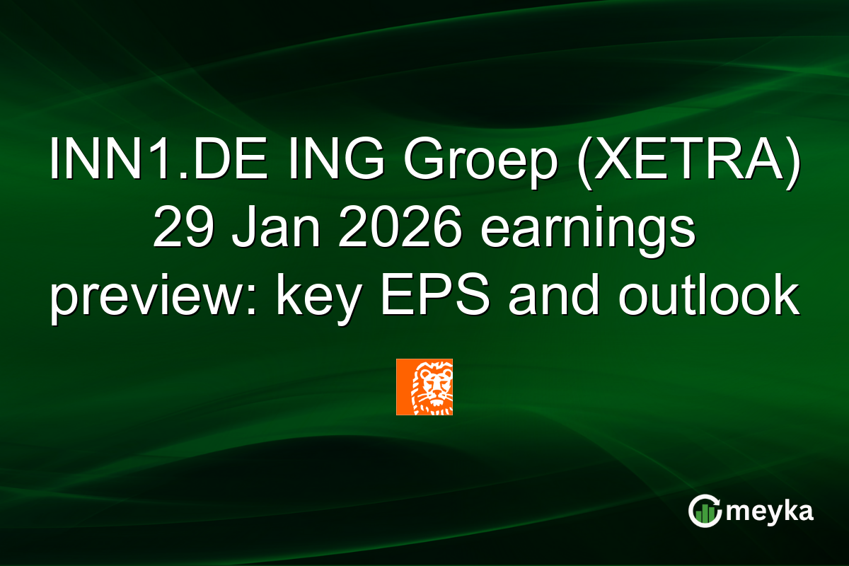 INN1.DE ING Groep (XETRA) 29 Jan 2026 earnings preview: key EPS and outlook