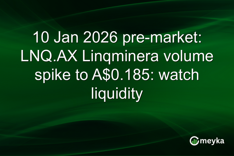 10 Jan 2026 pre-market: LNQ.AX Linqminera volume spike to A$0.185: watch liquidity