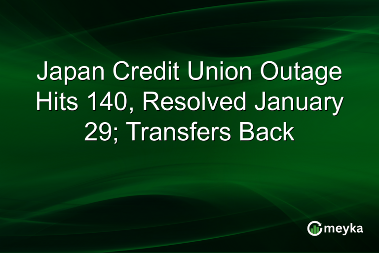 Japan Credit Union Outage Hits 140, Resolved January 29; Transfers Back