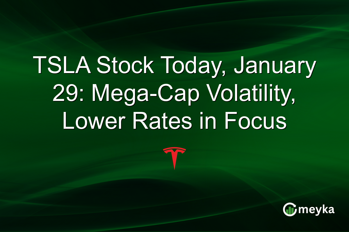 TSLA Stock Today, January 29: Mega-Cap Volatility, Lower Rates in Focus