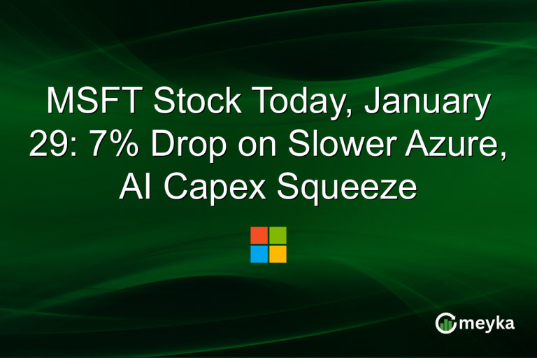 MSFT Stock Today, January 29: 7% Drop on Slower Azure, AI Capex Squeeze