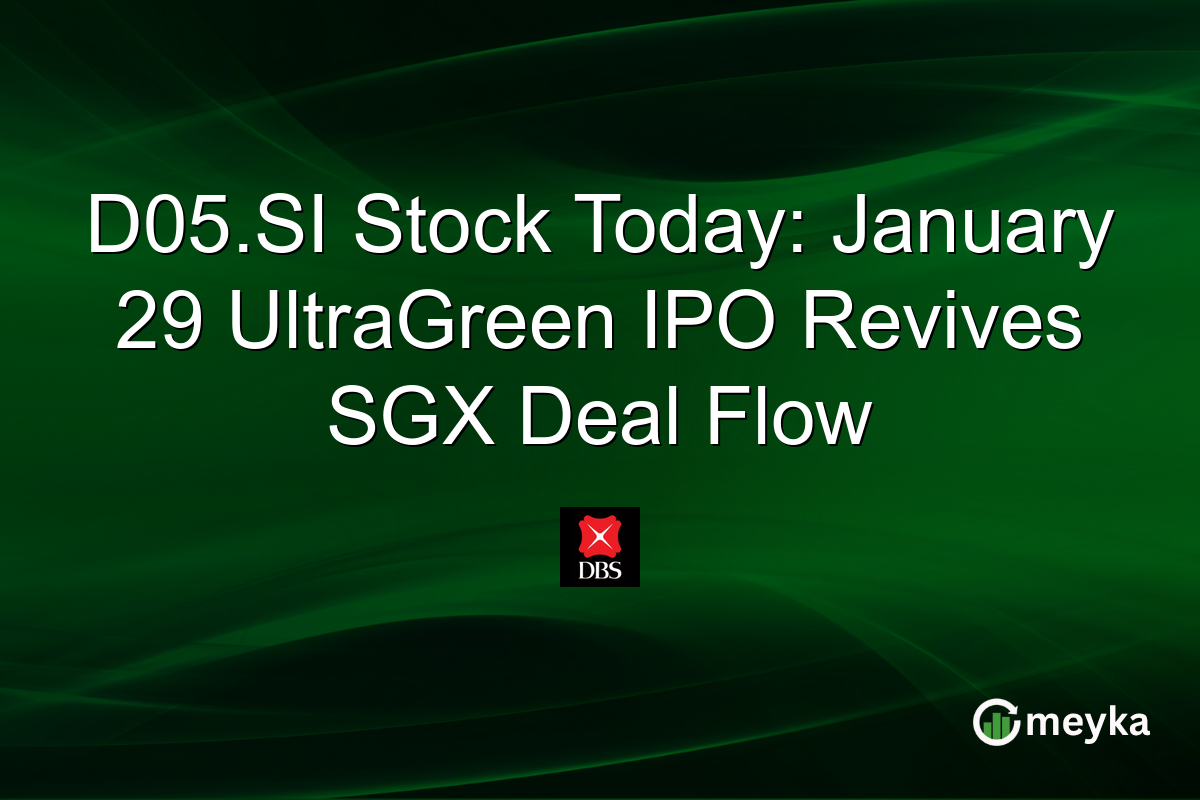 D05.SI Stock Today: January 29 UltraGreen IPO Revives SGX Deal Flow