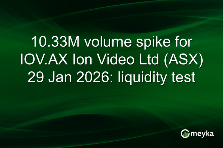 10.33M volume spike for IOV.AX Ion Video Ltd (ASX) 29 Jan 2026: liquidity test